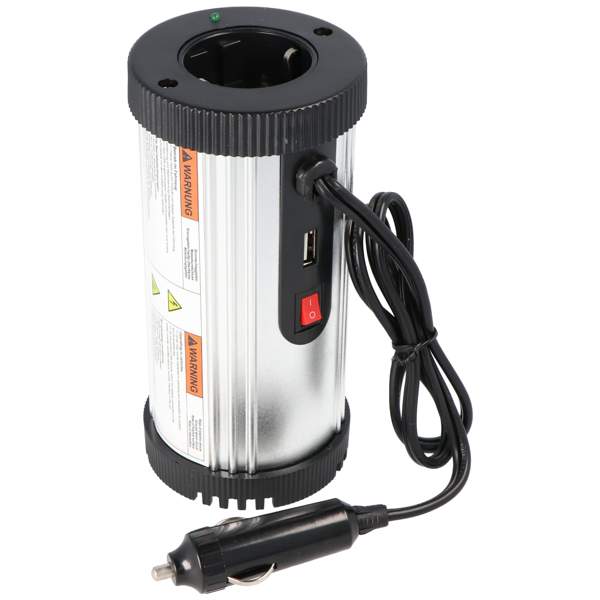 Transformateur de tension DC / AC de 12 à 230 volts avec un maximum de 150 watts