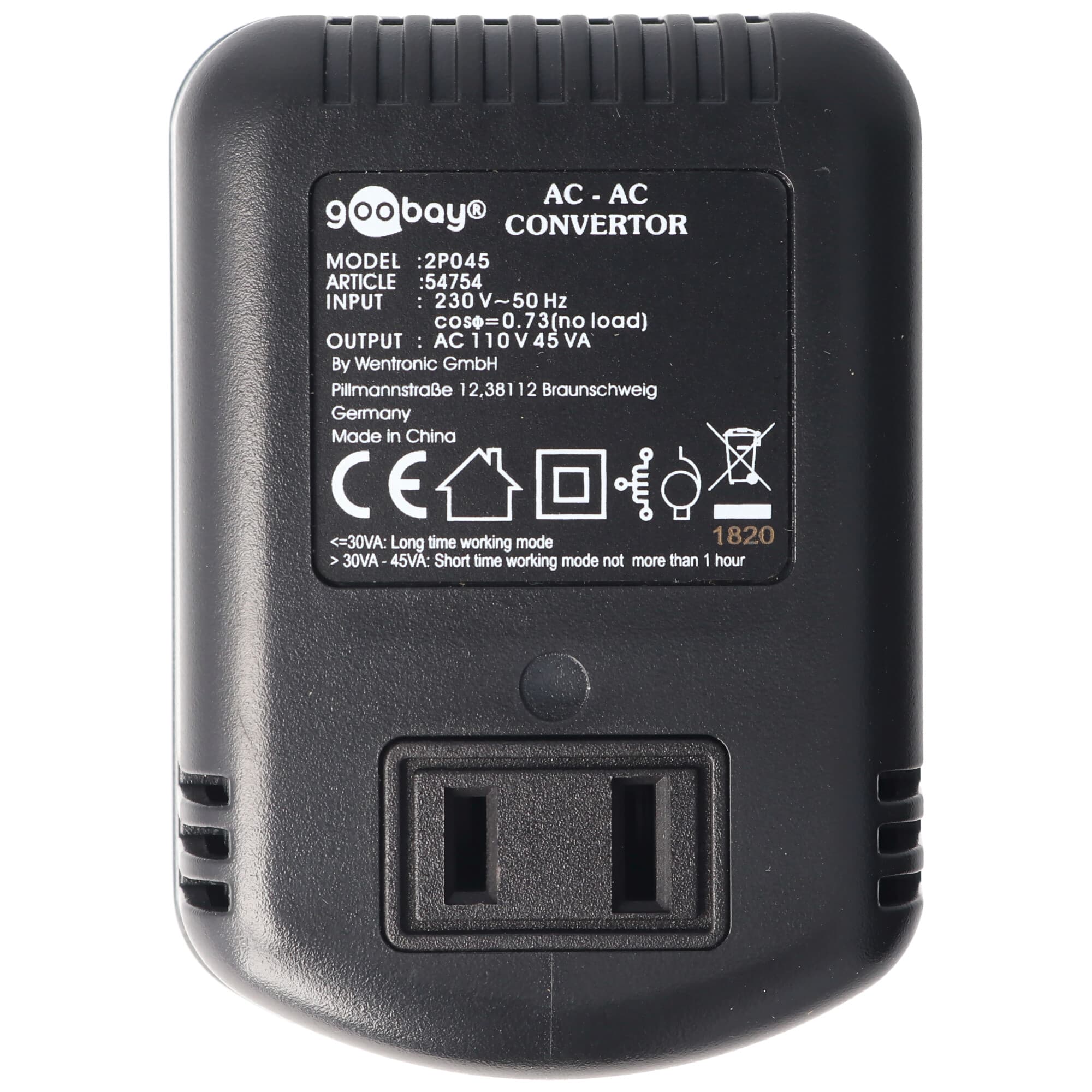 Transformateur de tension AC 220-240 V AC à 110-120 V AC