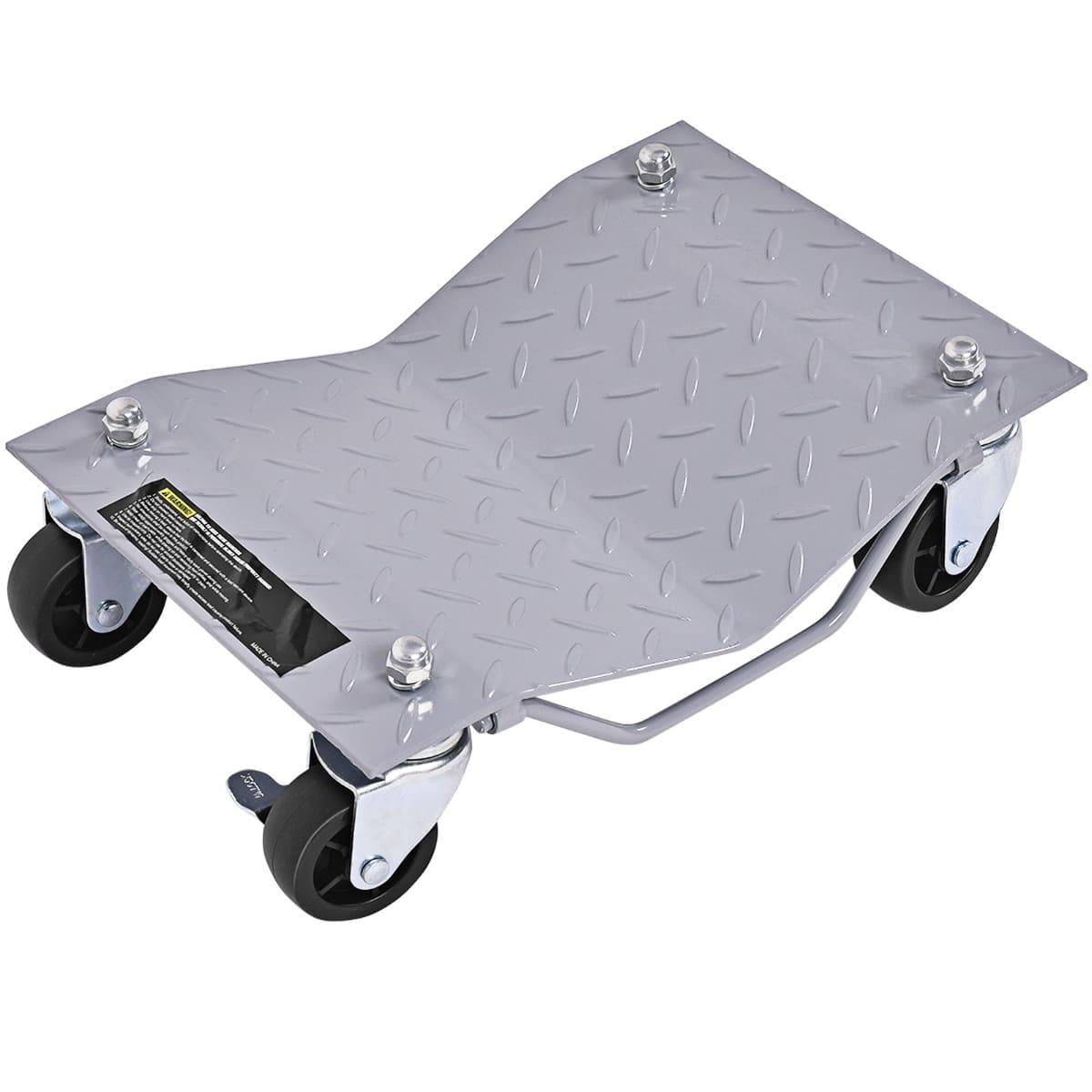 Costway4 Pcs Chariots de Manutention de Voiture Capacité 680 kg/Pc avec Roulettes Verrouillables 360° et Poignée 40,5 x 30 cm