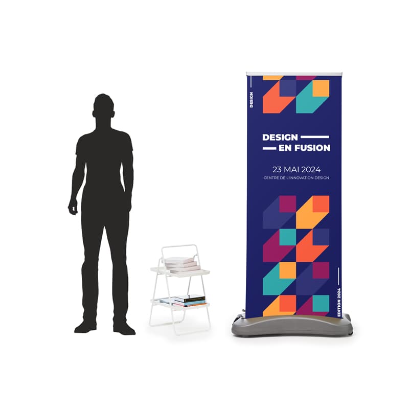 Roll-Up Extérieur Recto Verso Personnalisé 80 x 200 cm - Easyflyer